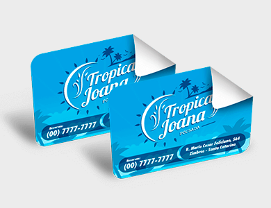Adesivo em Vinil 9x11 - 4x0 - 1000 unid